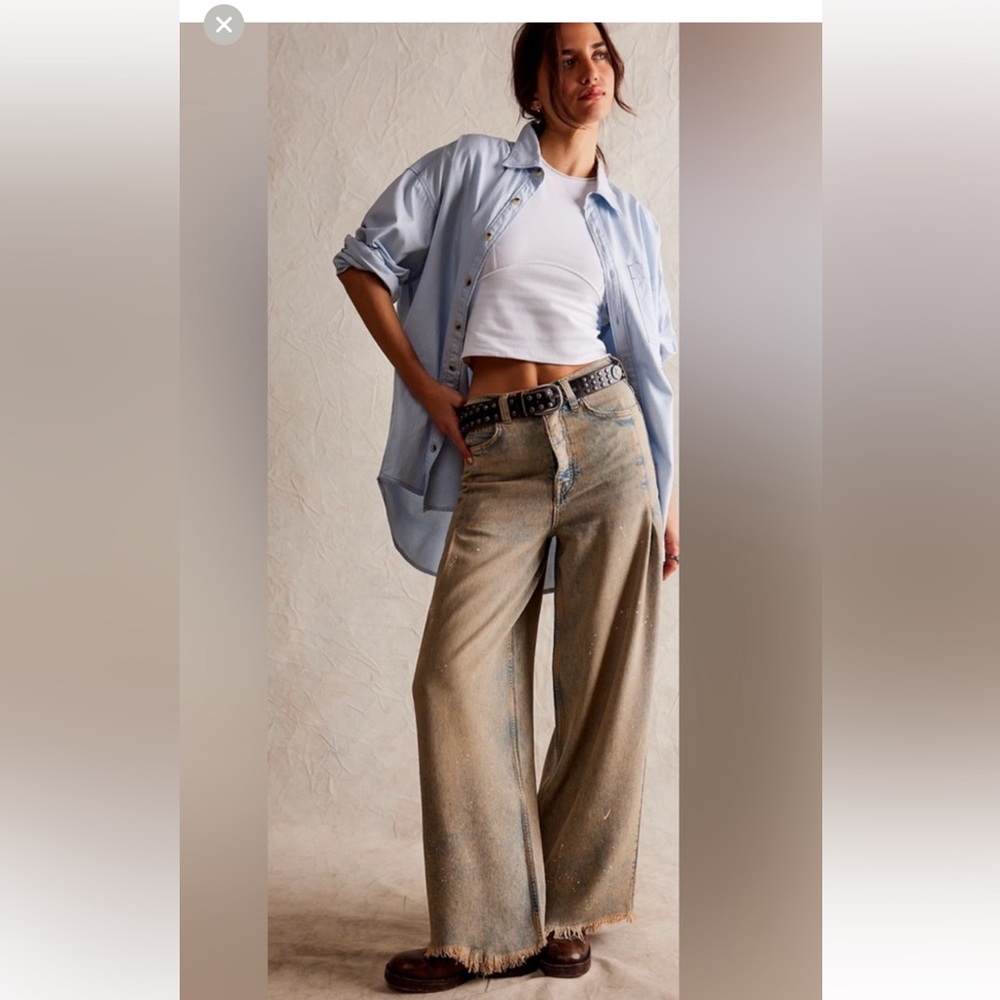 Free People Highrise Old West Slouchy Jean